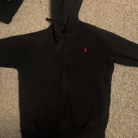 Black Polo Ralph Lauren zip-up hoodie